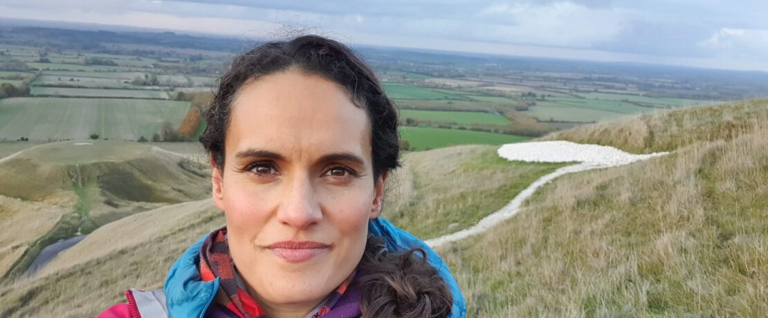 Mary-Ann Ochota selfie in the countryside