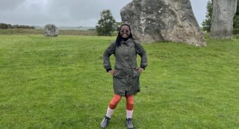 Photo of Annet at a stone circle