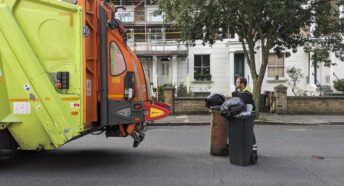 Dustcart on London streets
